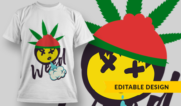 Weed - T-shirt Design Template 2761 1