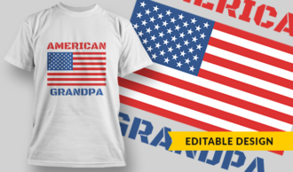 American Grandpa | T-shirt Design Template 2798