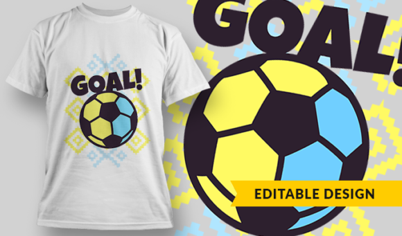 Goal! - T-shirt Design Template 2849 1
