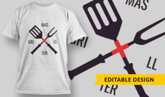 Grill Master | T-shirt Design Template 2801