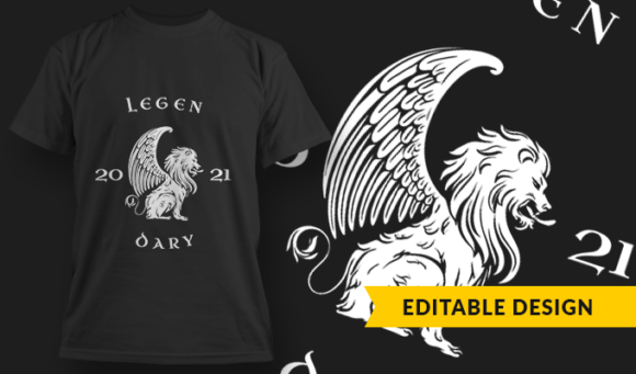 Legen-Dary - T-shirt Design Template 2787 1
