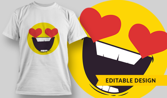Love Emoji | T-shirt Design Template 2855