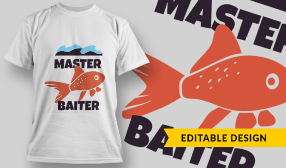 Master Baiter - T-shirt Design Template 2830 1