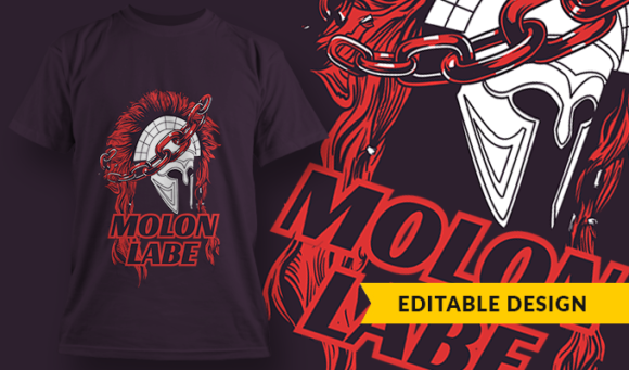 Molon Labe - T-shirt Design Template 2784 1