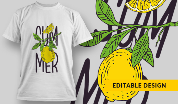 Summer - T-shirt Design Template 2866 1