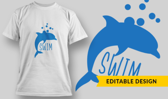 Swim | T-shirt Design Template 2837