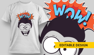 Wow! | T-shirt Design Template 2872