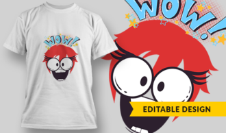 Wow! | T-shirt Design Template 2873
