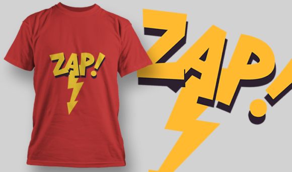 Zap! | T-shirt Design Template 2840