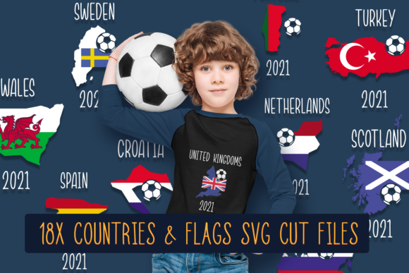 18x Countries & Flags SVG CUT FILES 1