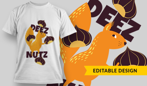 Deez Nutz | T-shirt Design Template 2879