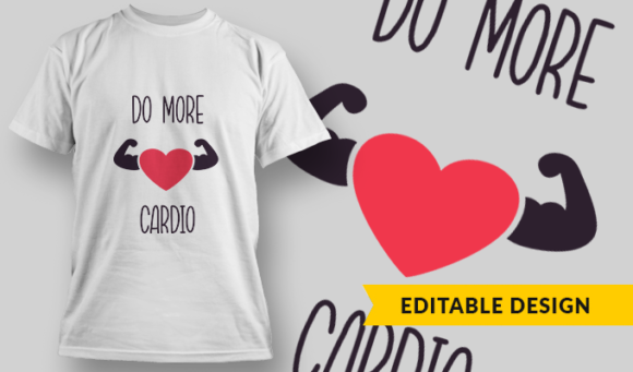 Do More Cardio - T-shirt Design Template 2880 1