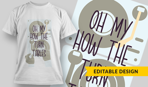 How The Turntables - T-Shirt Design Template 2930 1