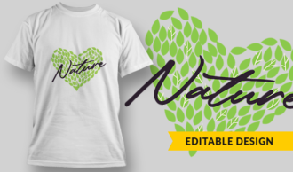 Love Nature | T-shirt Design Template 2886