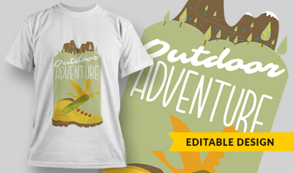 Outdoor Adventure 2 - T-Shirt Design Template 2944 1