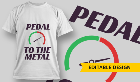 Pedal Metal - T-Shirt Design Template 2946 1