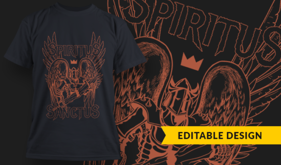 Sanctus Spiritus | T-shirt Design Template 2894
