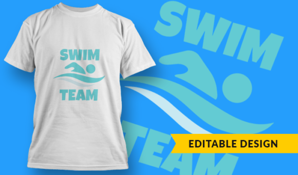 Swim Team | T-shirt Design Template 2897
