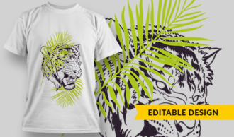Tiger | T-shirt Design Template 2898