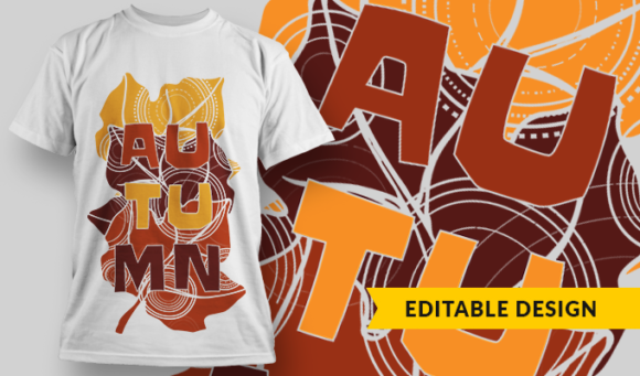 Autumn - T Shirt Design Template 3281 1