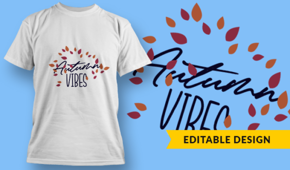 Autumn Vibes - T Shirt Design Template 3280 1