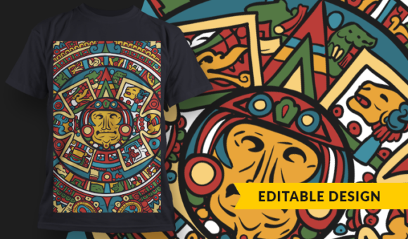 Aztec-Design - T-Shirt Design Template 2979 1