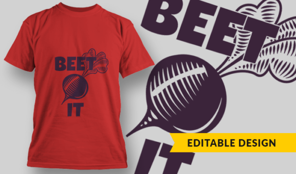 Beet-It - T-Shirt Design Template 2985 1