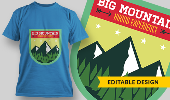 Big Mountain - T-Shirt Design Template 3098 1