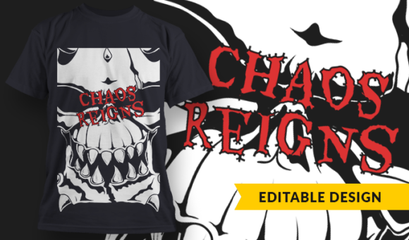 Chaos-Reigns - T-Shirt Design Template 2992 1