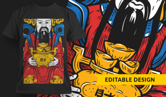 Confucius - T-Shirt Design Template 3103 1