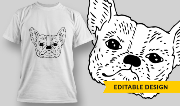 Cute Dog - T-Shirt Design Template 3108 1