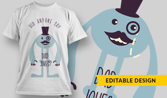 Dad Jokes - T-Shirt Design Template 2995 1