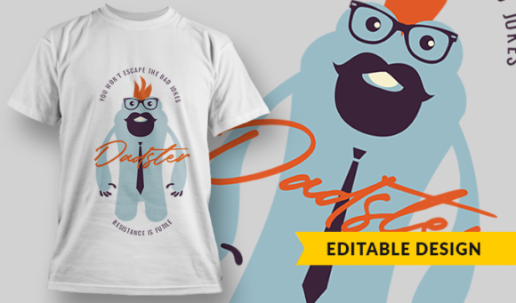 Dadster - T-Shirt Design Template 2996 1