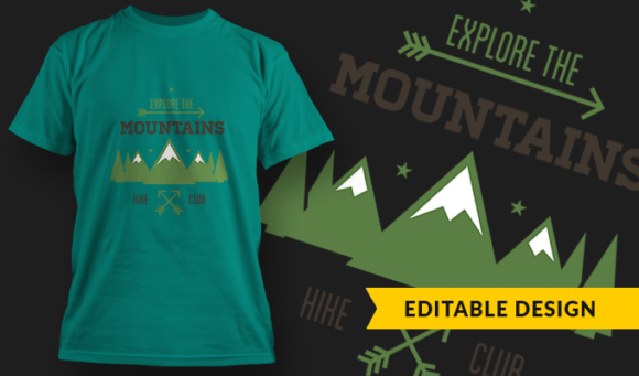 Explore - T-Shirt Design Template 3122 1
