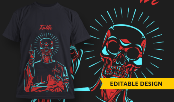 Faith - T-Shirt Design Template 3003 1