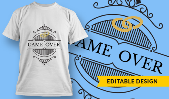 Game Over - T-Shirt Design Template 3131 1