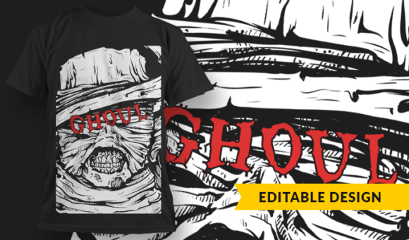 Ghoul - T-Shirt Design Template 3010 1