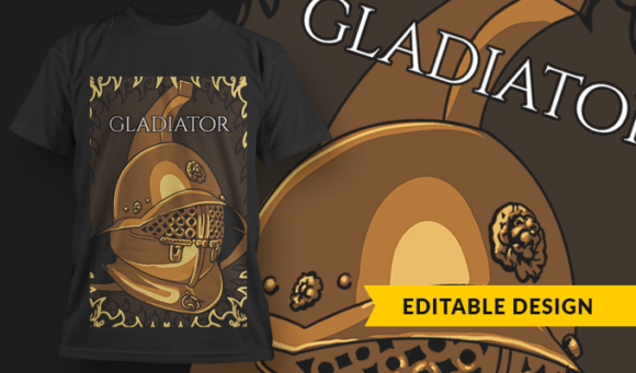 Gladiator - T-Shirt Design Template 3134 1