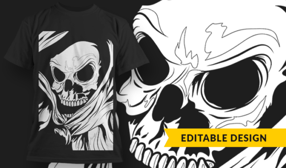 Grim Reaper - T-Shirt Design Template 3012 1