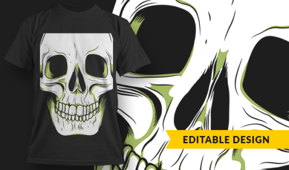 Laughing Skull - T-Shirt Design Template 3232 1