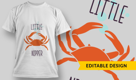 Little Nipper - T-Shirt Design Template 3028 1