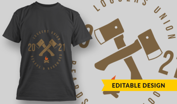 Loggers Union - T-Shirt Design Template 3029 1