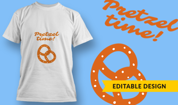Pretzel Time - T-Shirt Design Template 3243 1