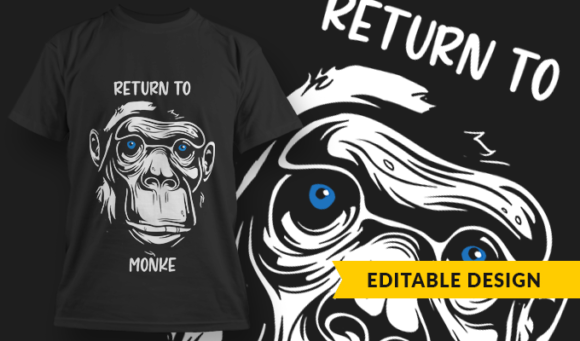 Return To Monke - T Shirt Design Template 3299 1