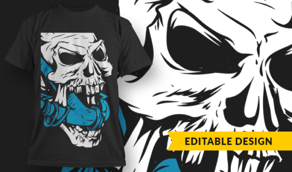 Skull Anchor - T-Shirt Design Template 3250 1