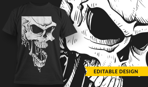 Skull - T-Shirt Design Template 3259 1