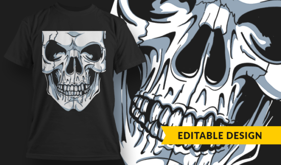 Skull - T-Shirt Design Template 3055 1