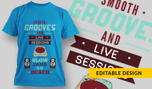 Smooth Grooves - T-Shirt Design Template 3260 1