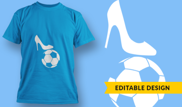 Soccer Mom - T Shirt Design Template 3307 1