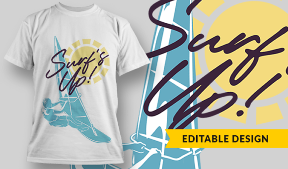 Surf's Up! - T-Shirt Design Template 3072 1